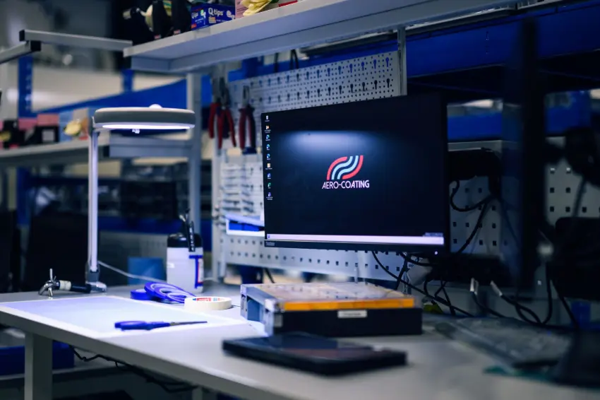 Produktionsmitarbeiter Maskieren PE5: Einblick in den Arbeitsbereich bei AERO-COATING